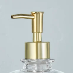 Sculpted Glass Soap/Lotion Pump Dispenser Clear/Brass - Hearth & Hand™ With Magnolia -Dream house GUEST d413e622 c778 407d a23b 34911bd8705e