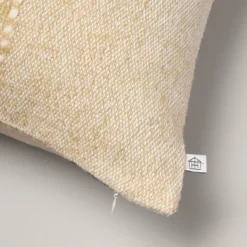 24"x24" Block Stripe Square Throw Pillow Heathered Beige - Hearth & Hand™ With Magnolia: Farmhouse Decor, Removable Cover -Dream house GUEST d580f517 fa33 4213 8cd9 6053f77fbc7f