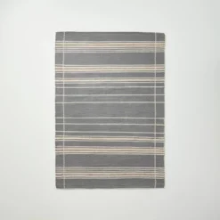 Wool Blend Variegated Stripe Area Rug Dark Gray - Hearth & Hand™ With Magnolia -Dream house GUEST dfeaf7b3 fe91 42d0 a761 a75fb13a64e0