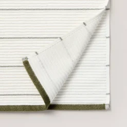 Ribbed Terry Bath Towels Cream/Green - Hearth & Hand™ With Magnolia -Dream house GUEST e1bf90f2 70c8 4d78 8b6d 2276c8917f22