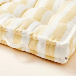 Bold Stripe Indoor/Outdoor French Floor Cushion Gold/Cream - Hearth & Hand™ With Magnolia 5 Bold Stripe Indoor/Outdoor French Floor Cushion Gold/Cream - Hearth & Hand™ With Magnolia -Dream house GUEST ea808b39 8085 407e 9032 7540289c1f55