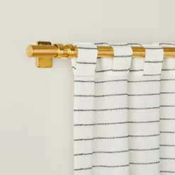 Blanket Stitch Curtain Panel Dark Gray/Cream - Hearth & Hand™ With Magnolia -Dream house GUEST ece4abbc 9ca7 4c04 a6cf 69f1ec5d040c