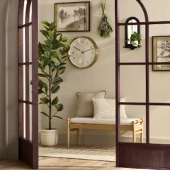 20" Brass Analog Circular Wall Clock - Hearth & Hand™ With Magnolia