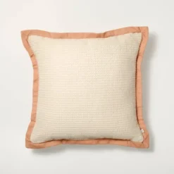 18"x18" Textured Woven Flange Detail Indoor/Outdoor Square Throw Pillow - Hearth & Hand™ With Magnolia 8 18"x18" Textured Woven Flange Detail Indoor/Outdoor Square Throw Pillow - Hearth & Hand™ With Magnolia -Dream house GUEST fecd2203 a8fc 40d5 9267 da7ffc5160c5